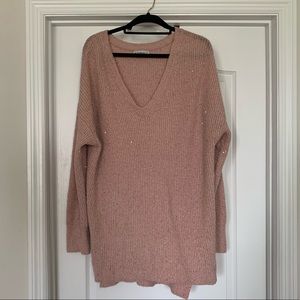 Sparkly, over-sized sweater